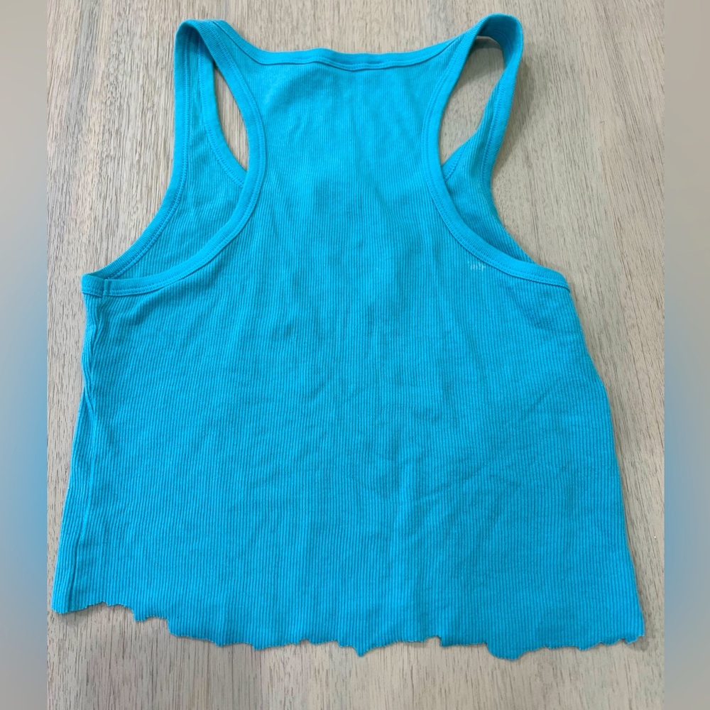 Victoria’s Secret tank top cut crop top blue size small - Picture 5 of 6